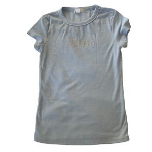 Small Baby Blue Angel Tee, with diamonds
